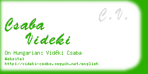 csaba videki business card