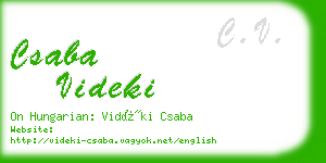 csaba videki business card